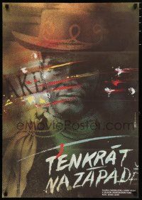 3t494 ONCE UPON A TIME IN THE WEST Czech 23x32 R87 Sergio Leone, different Ziegler art of Fonda!