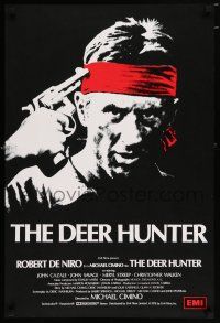 3t455 DEER HUNTER English double crown '78 art of Robert De Niro w/gun to his head, Michael Cimino