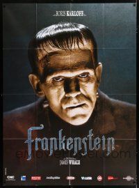 3t439 FRANKENSTEIN French 1p R08 wonderful close up of Boris Karloff as the monster!