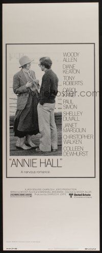 3t208 ANNIE HALL insert '77 full-length Woody Allen & Diane Keaton, a nervous romance!