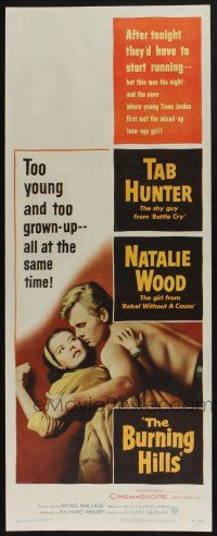 3t127 BURNING HILLS insert '56 Natalie Wood & Tab Hunter are screendom's new teenage sensations!