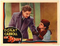 3t309 39 STEPS LC '35 Alfred Hitchcock classic, close up of Robert Donat & Lucie Mannheim!