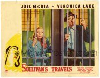3t354 SULLIVAN'S TRAVELS LC '41 best image of Veronica Lake & Joel McCrea in jail, Preston Sturges