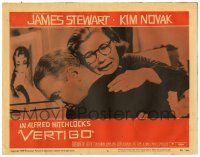 3t319 VERTIGO LC #3 '58 Alfred Hitchcock, James Stewart is comforted by Barbara Bel Geddes!