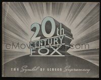 3t247 20TH CENTURY FOX 9x11 spiralbound studio brochure '40 info on top stars & current movies!