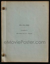 3t068 ONE, TWO, THREE script '62 screenplay by Billy Wilder & I.A.L. Diamond!