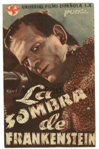 3t374 SON OF FRANKENSTEIN 4-page Spanish herald '42 Boris Karloff as monster, Bela Lugosi, Rathbone