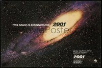 3t077 2001: A SPACE ODYSSEY Cinerama 13x19 special poster '68 this space is reserved, rare!