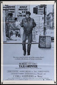 3t182 TAXI DRIVER 1sh '76 classic Robert De Niro, Martin Scorsese, like int'l, but with ratings!