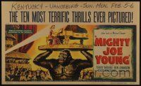 3t138 MIGHTY JOE YOUNG horizontal WC '49 1st Harryhausen, great art of ape holding girl & piano!