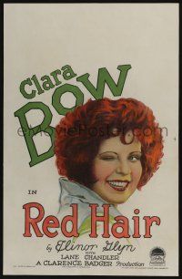3t139 RED HAIR WC '28 sexy gold-digging manicurist Clara Bow wants a rich husband, great art!
