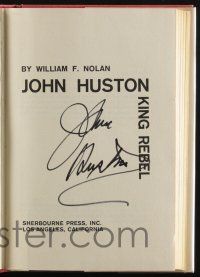 3t037 JOHN HUSTON KING REBEL signed hardcover book '65 by John Huston on his biography!
