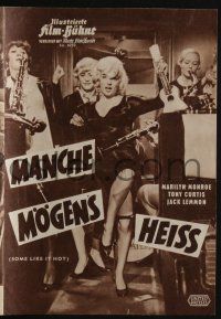 3t391 SOME LIKE IT HOT German program '59 Marilyn Monroe, Curtis & Lemmon, different images!