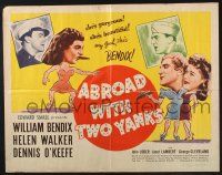 3w022 ABROAD WITH 2 YANKS yellow style 1/2sh '44 Marines William Bendix & Dennis O'Keefe in drag!