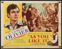 3w051 AS YOU LIKE IT 1/2sh R49 Sir Laurence Olivier in William Shakespeare's romantic comedy!