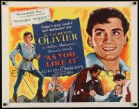 3w052 AS YOU LIKE IT reviews 1/2sh R49 Sir Laurence Olivier in Shakespeare's romantic comedy!