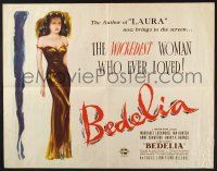 3w091 BEDELIA 1/2sh '47 sexy Margaret Lockwood is the wickedest woman who ever loved!