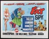 3w156 FAT SPY 1/2sh '66 artwork of Phyllis Diller & super sexy Jayne Mansfield, a killer diller!