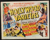 3w203 HOLLYWOOD VARIETIES 1/2sh '50 Big Time Vaudeville with 14 top ranking acts!
