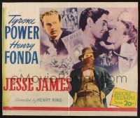 3w222 JESSE JAMES 1/2sh R46 art of most famous outlaws Tyrone Power & Henry Fonda as Frank!