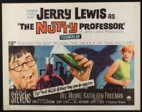 3w289 NUTTY PROFESSOR 1/2sh '63 wacky Jerry Lewis directs & stars w/pretty Stella Stevens!