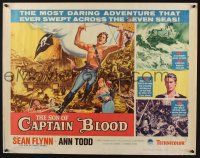 3w342 SON OF CAPTAIN BLOOD 1/2sh '63 giant full-length image of barechested pirate Sean Flynn!