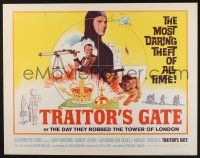 3w387 TRAITOR'S GATE 1/2sh '66 Klaus Kinski, Gary Raymond, Edgar Wallace, action art!