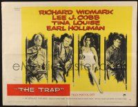 3w388 TRAP style B 1/2sh '59 Richard Widmark, Lee J. Cobb, Tina Louise, Earl Holliman!