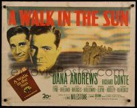 3w398 WALK IN THE SUN 1/2sh '45 close up of World War II soldiers Dana Andrews & Richard Conte!