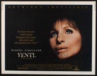 3w420 YENTL 1/2sh '83 close-up of star & director Barbra Streisand, nothing's impossible!