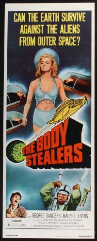 3w473 BODY STEALERS insert '70 image of sexy Lorna Wilde, the beautiful face from outer space!