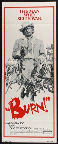 3w479 BURN insert '70 Marlon Brando profiteers from war, directed by Gillo Pontecorvo!