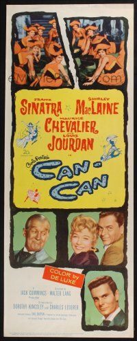 3w484 CAN-CAN insert '60 Frank Sinatra, Shirley MacLaine, Maurice Chevalier, Louis Jourdan
