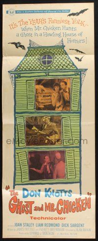 3w544 GHOST & MR. CHICKEN insert '66 scared Don Knotts in a howling house of horrors!