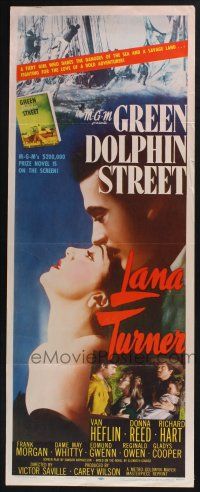 3w552 GREEN DOLPHIN STREET insert R55 sexy Lana Turner, Van Heflin, written by Samson Raphaelson!