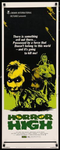 3w568 HORROR HIGH insert '74 something evil is out there and it's going to kill me!