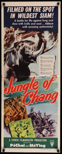 3w588 JUNGLE OF CHANG insert '51 Man och Kvinna, filmed on the spot in wildest Siam!