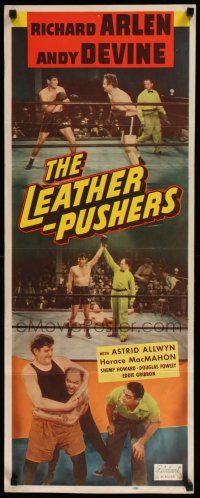 3w603 LEATHER PUSHERS insert R50 great images of Richard Arlen boxing in the ring!
