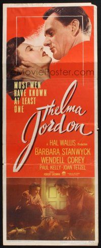 3w793 THELMA JORDON insert '50 most men have known at least one woman like Barbara Stanwyck!
