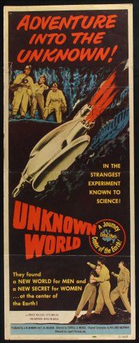3w826 UNKNOWN WORLD insert '51 When Worlds Collide ripoff, a journey to the center of the Earth!
