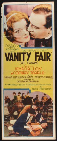3w832 VANITY FAIR insert '32 Myrna Loy in modernized version of Thackeray's novel, ultra rare!
