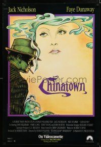 3x717 CHINATOWN video poster R90 art of Jack Nicholson & Faye Dunaway, Roman Polanski classic!