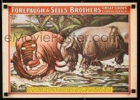 3x848 FOREPAUGH & SELLS BROTHERS GREAT SHOWS CONSOLIDATED REPRO 14x19 circus poster '60 cool art!