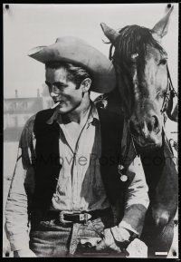3x619 JAMES DEAN 28x40 English commercial poster '80 smoking with horse from Giant!