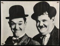 3x631 LAUREL & HARDY 29x39 English commercial poster '80s close up of the great comedy duo!