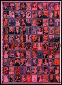 3x639 MARILYN MONROE 2-sided pink uncut trading card commercial poster '87 images of sexy starlet!