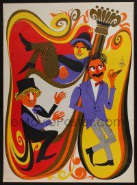 3x641 MARX BROTHERS 21x28 commercial poster '68 wacky art by Elaine Hanelock!