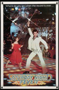 3x658 SATURDAY NIGHT FEVER 23x35 commercial poster '77 John Travolta & Karen Lynn Gorney, disco!