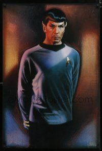 3x669 STAR TREK CREW commercial poster '91 Drew art of Lenard Nimoy as Spock!