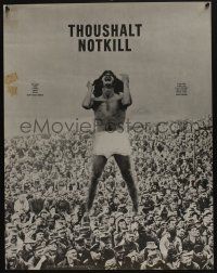 3x679 THOU SHALT NOT KILL 22x28 commercial poster '70s wild image of hippie over troops!